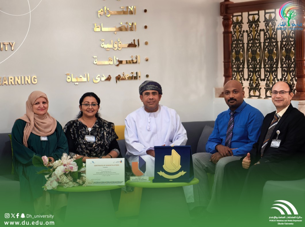Dhofar University Students Win First Place in “Say It Right!” English Grammar Competition