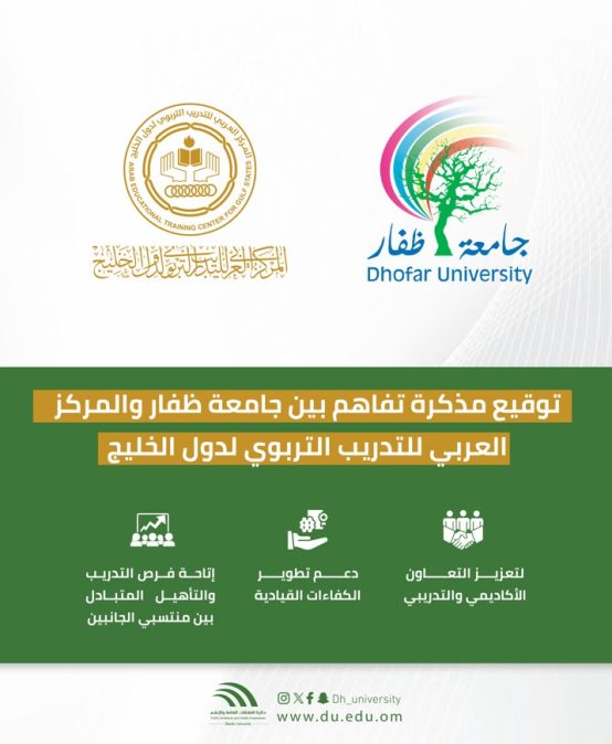 Dhofar University Signs MoU with the Arab Centre for Educational Training in the Gulf States